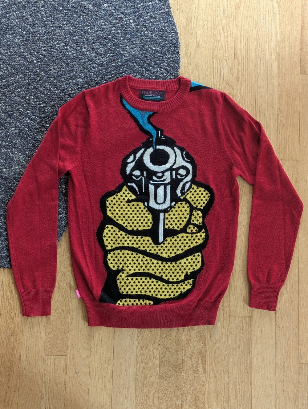 MISHKA Rare Pop-Art Gun Knitted Sweater
